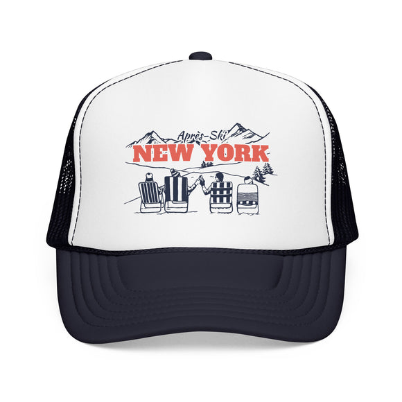 New York Après-ski Trucker Hat — Foam Mesh Cap
