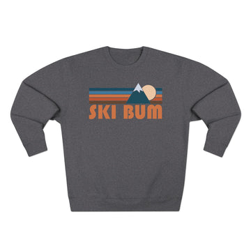 Buy charcoal-heather Premium Ski Bum Retro Mountain Graphic Sweatshirt