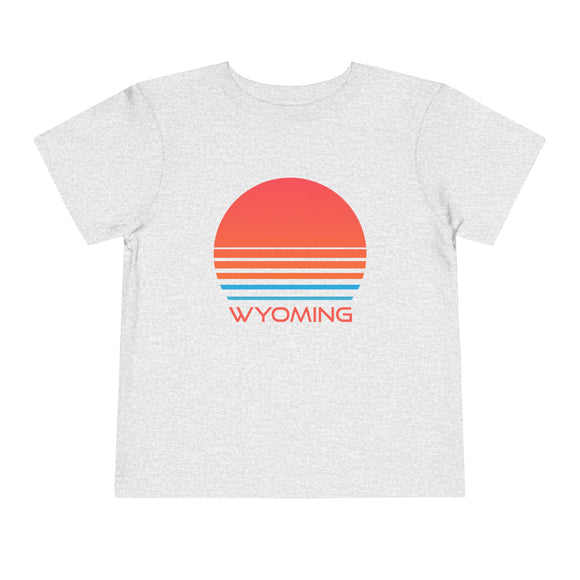 Wyoming Toddler T-Shirt - Retro 80s Unisex Toddler Wyoming Shirt