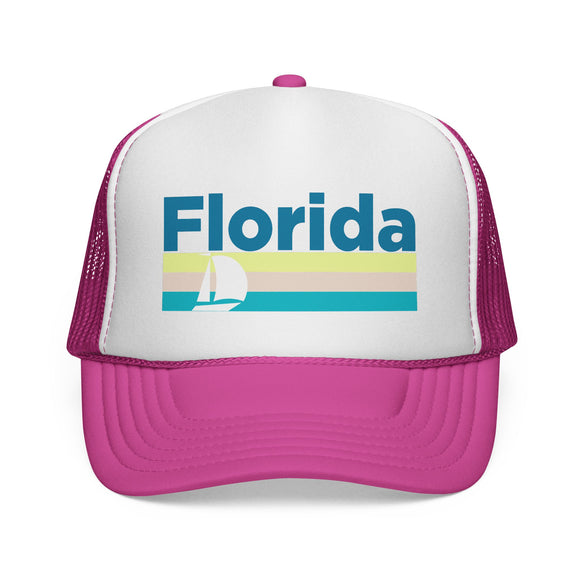 Florida Retro Sailboat Trucker Hat