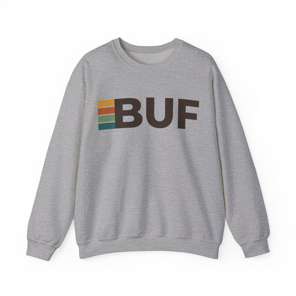 Buffalo, New York BUF Retro Stripe Sweatshirt