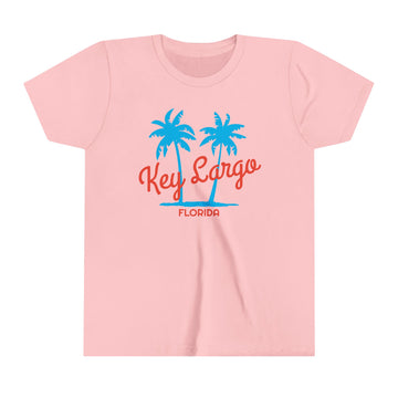 Buy pink Key Largo, Florida Youth Shirt - Retro Palm Tree Key Largo Kid's T-Shirt