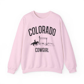 Buy light-pink Colorado Sweatshirt - Mountain Cowgirl Graphic Crewneck