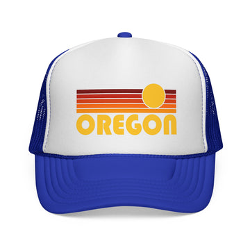 Buy royal Oregon Retro Sun Trucker Hat - Vintage Style Oregon Cap