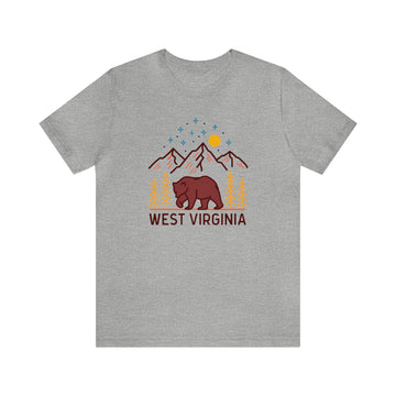 West Virginia T-Shirt - Retro Unisex West Virginia Shirt - 0