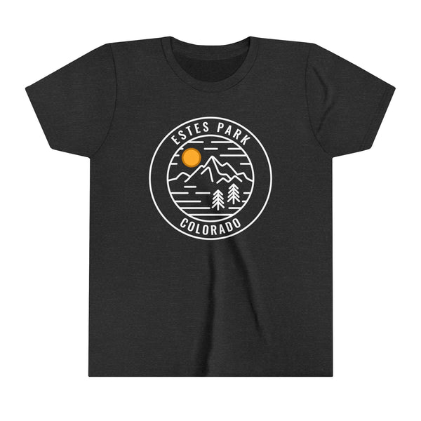 Estes Park, Colorado Youth Shirt - Retro Mountain Estes Park Kid's T-Shirt