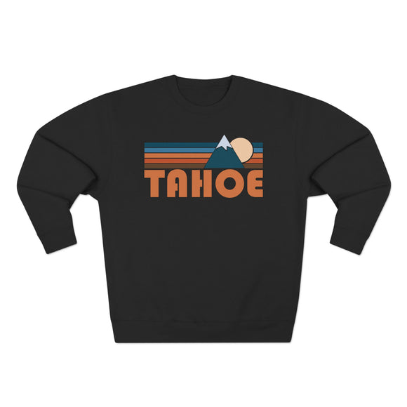 Premium Tahoe, California Retro Mountain Graphic Sweatshirt