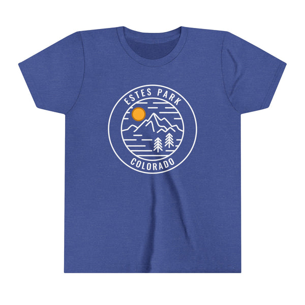 Estes Park, Colorado Youth Shirt - Retro Mountain Estes Park Kid's T-Shirt