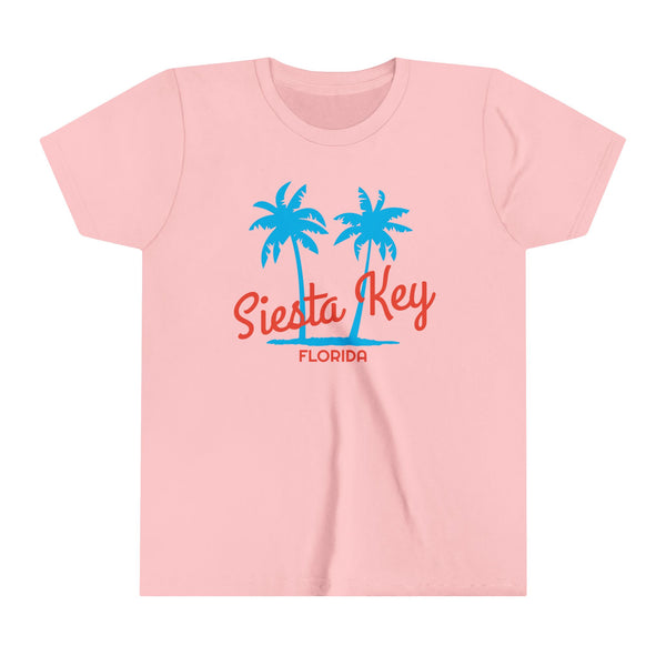 Siesta Key, Florida Youth Shirt - Retro Palm Tree Siesta Key Kid's T-Shirt