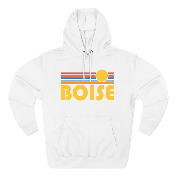 Boise, Idaho Hoodie - Retro Sun Unisex Sweatshirt