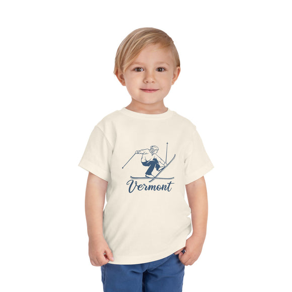 Vermont Toddler Graphic Tee Vintage Ski - Kids Vermont Shirt