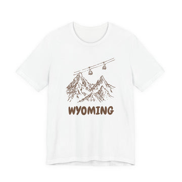 Wyoming Mountain T-Shirt — Vintage Gondola Ski Mountain Tee - 0