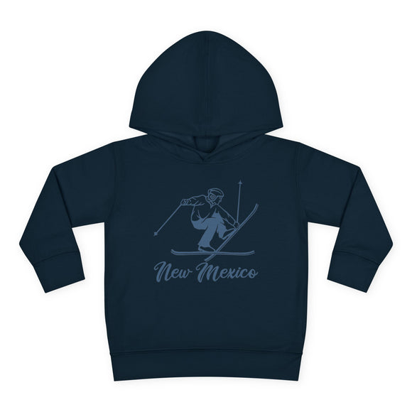 New Mexico Toddler Hoodie - Unisex Vintage Skiing New Mexico Sweatshirt