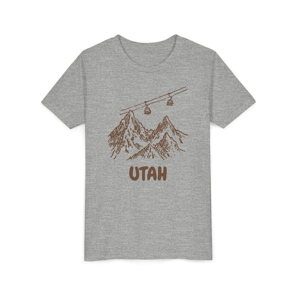 Utah Youth T-Shirt — Vintage Gondola Ski Mountain Tee