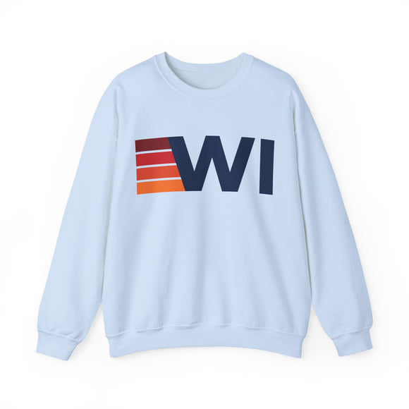 Wisconsin Retro Sweatshirt | Retro Stripes Wisconsin