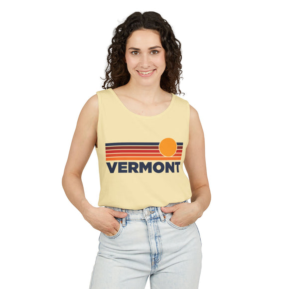 Vermont Retro Sunstripe Tank Top | Comfort Colors - 100% Cotton