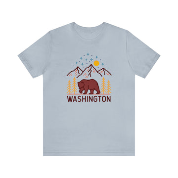 Buy light-blue Washington T-Shirt - Retro Unisex Washington Shirt