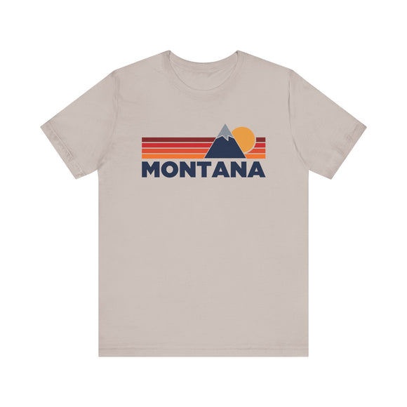 Retro Montana T-shirt, Mountain Tee, Vintage Montana Unisex Jersey Shirt, Outdoor Hiking Apparel