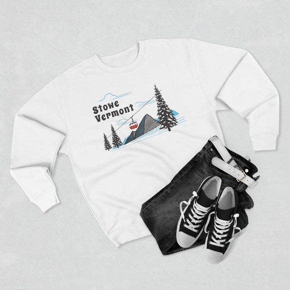 Premium Stowe, Vermont Sweatshirt Unisex Crewneck, Premium Sweatshirt, Crewneck Jumper, Ski Resort Apparel