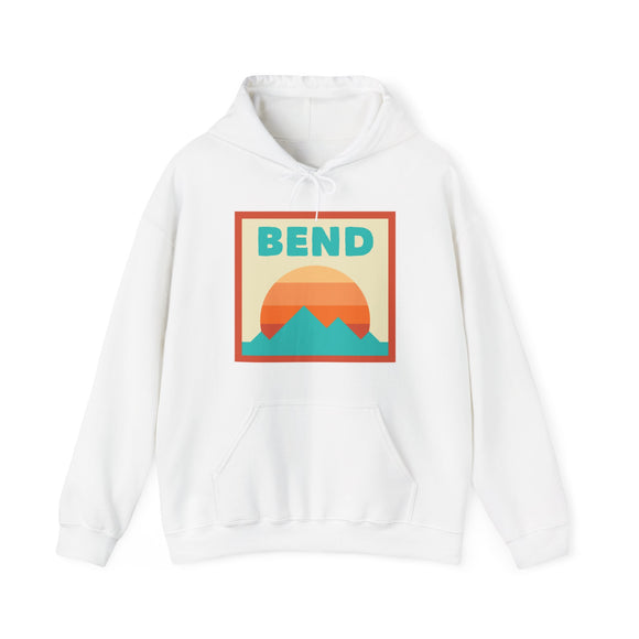 Bend, Oregon Mountain Sun Hoodie - Unisex Bend, Oregon Hooded Sweatshirt, Bend, Oregon Travel Sweatshirt, Bend, Oregon Sunset