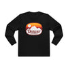 Denver, Colorado Mens Base Long-sleeve Tee - Retro Ombre Heavy Weight Long Sleeve T-shirt