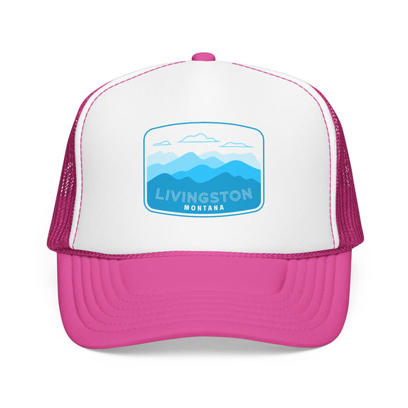 Livingston, Montana Trucker Hat - Foam Mountain Cap