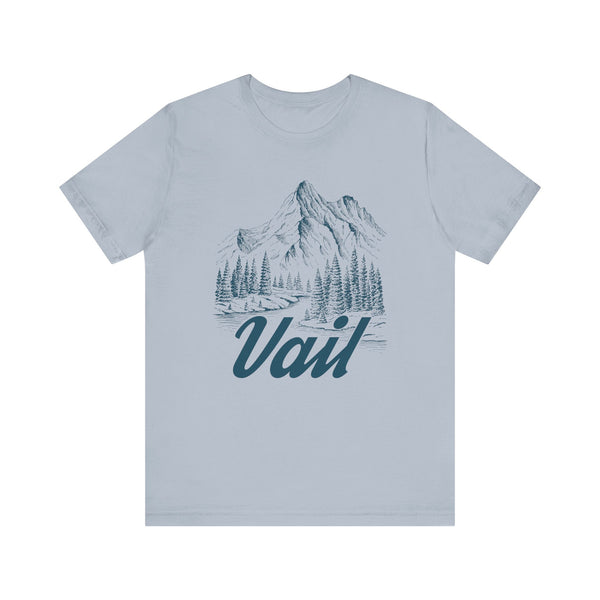 Vail, Colorado Graphic Tee - Mountain Illustration Vail T Shirt
