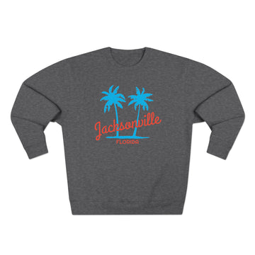 Buy charcoal-heather Premium Jacksonville, Florida Sweatshirt - Retro Unisex Sweatshirt