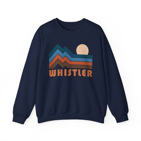Buy navy Whistler, Canada Sweatshirt Retro Mountains, Whistler Unisex Graphic Crewneck