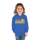 Detroit, Michigan Toddler Hoodie - Retro Sunrise Unisex Detroit Toddler Sweatshirt-17