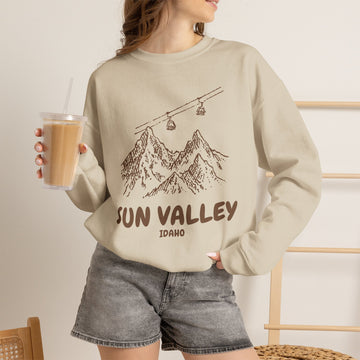 Sun Valley, Idaho Mountain Gondola Sweatshirt, Travel Graphic