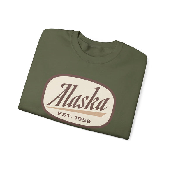 Alaska Sweatshirt - Unisex Retro Alaska Crewneck Sweatshirt