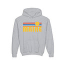Maine Youth Hoodie - Retro Sun Maine Youth Sweatshirt-3