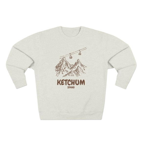 Premium Ketchum, Idaho Gondola Ski Mountain Sweatshirt