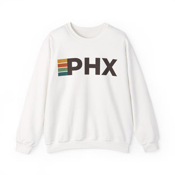 Phoenix, Arizona PHX Retro Stripe Sweatshirt