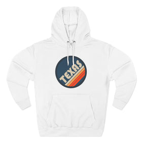 Premium Texas Retro Circle Hoodie — Vintage 70s Striped Logo Pullover - 0