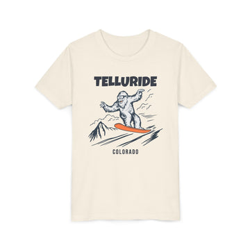 Telluride, Colorado Yeti Snowboard Youth Tee - Kids Skiing Shirt