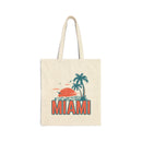 Miami, Florida Cotton Canvas Miami Tote Bag-1
