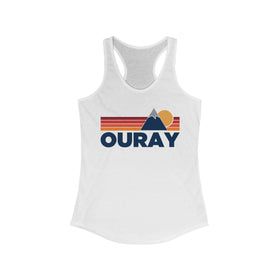 Ouray, Colorado Women's Racerback Tank Top - Mountain Lover Sleeveless Shirt, Women's Ouray Hiking Tank