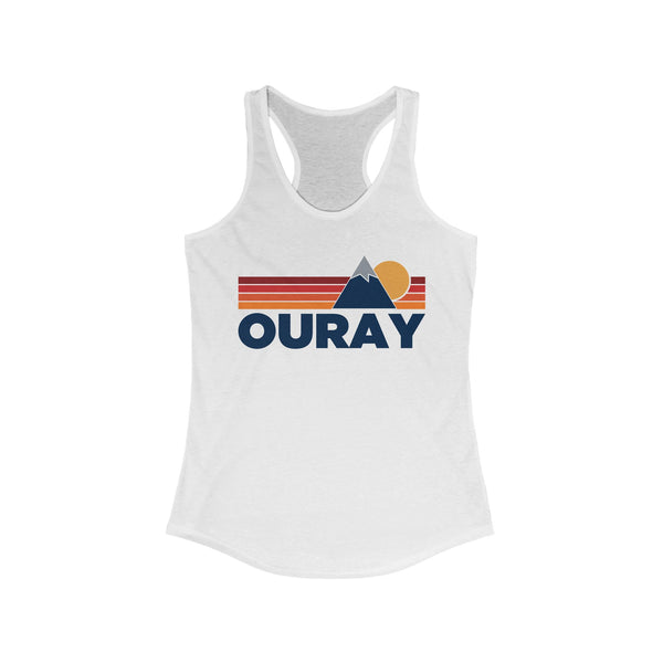 Ouray, Colorado Women's Racerback Tank Top - Mountain Lover Sleeveless Shirt, Women's Ouray Hiking Tank