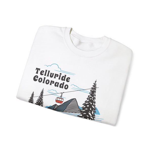 Telluride, Colorado Sweatshirt - Unisex Retro Ski Mountain Gondola Telluride Sweatshirt