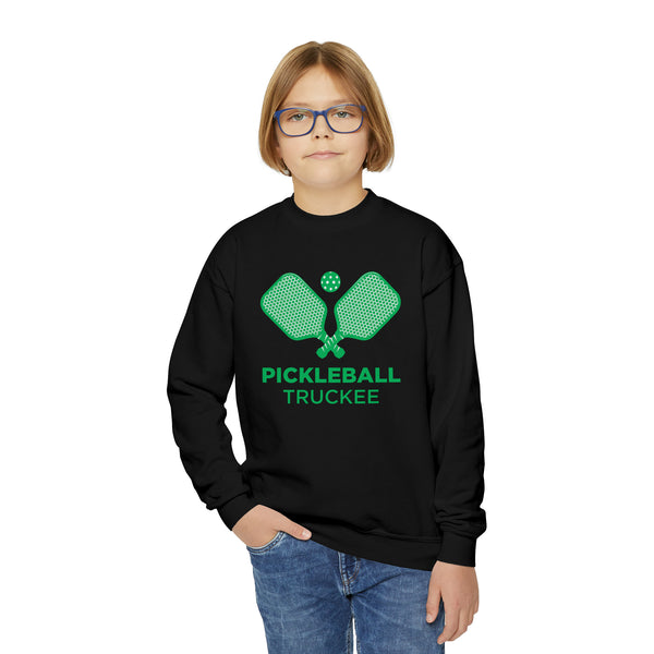 Truckee, California Youth Sweatshirt - Pickleball Unisex Kid's Truckee Crewneck Sweatshirt
