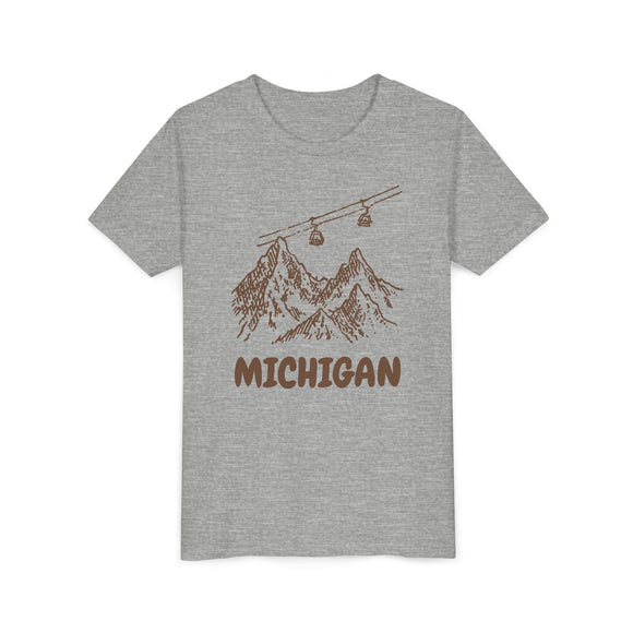 Michigan Youth T-Shirt — Vintage Gondola Ski Mountain Tee