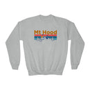 Mt Hood, Oregon Youth Sweatshirt - Unisex Kid's Mt Hood Crewneck Sweatshirt-5