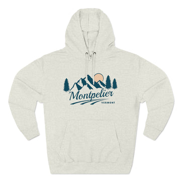 Buy oatmeal-heather Premium Montpelier, Vermont Hoodie - Unisex Montpelier Sweatshirt