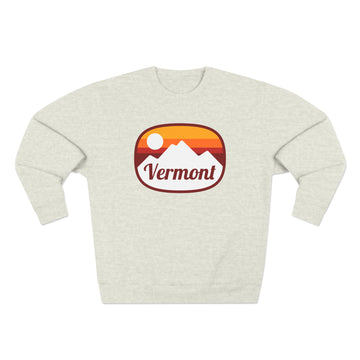 Buy oatmeal-heather Premium Vermont Sweatshirt - Retro Unisex Sweatshirt