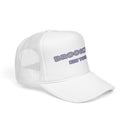 Brooklyn, New York Foam Trucker Hat - Retro Pastel Script Mesh Cap-12