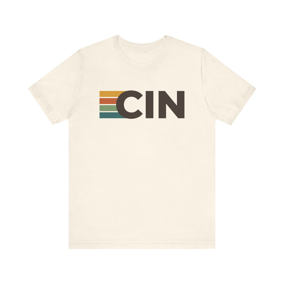 Cincinnati, Ohio tee - CIN t shirt retro stripes