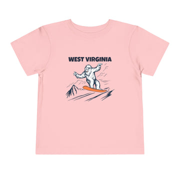 Buy pink West Virginia Yeti Snowboard Toddler Tee