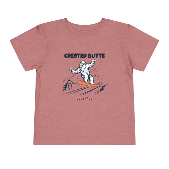 Crested Butte, Colorado Yeti Snowboard Toddler Tee